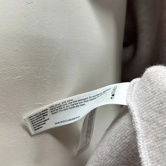 Eileen Fisher Boucle Wool Knit Long Coat Boxy Fit Knee Length Gray New * Size XL - Picture 9 of 11